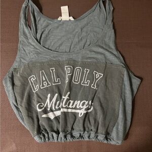 Cal poly Mustangs crop tank top